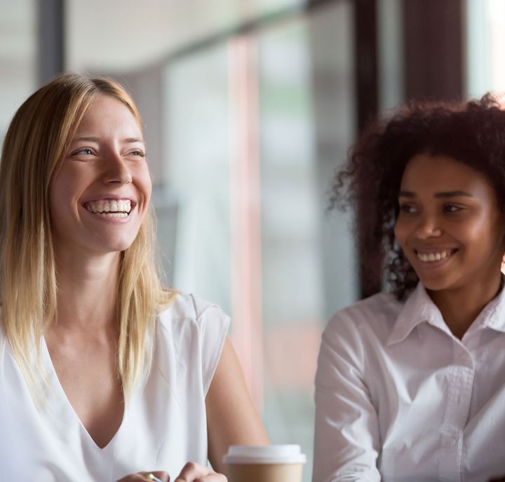 2 women meeting