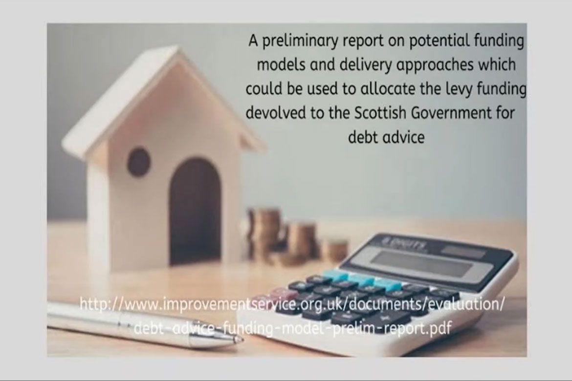 Screenshot from presentation on identifying potential approaches for distributing the devolved debt levy funding