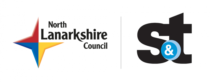 North Lanarkshire Council and Safe & Together logos