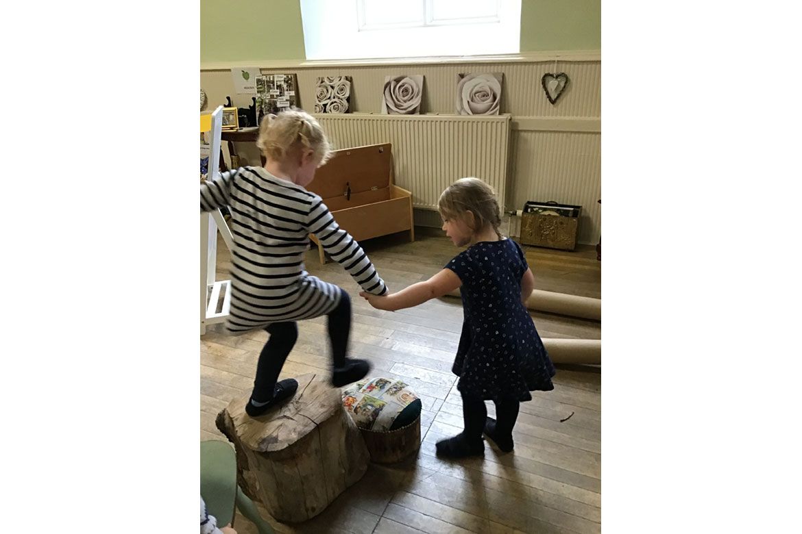 Young girls play at Strathisla Children's Centre