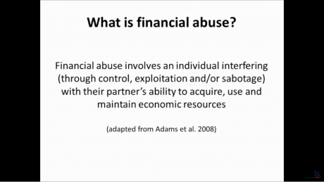 Webinar on supporting survivors of financial abuse