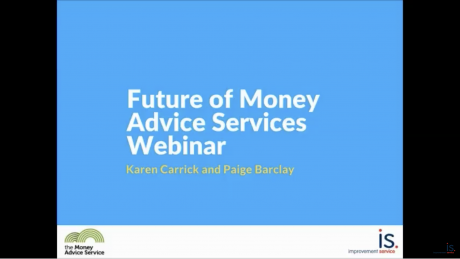 Webinar on the future of money advice services