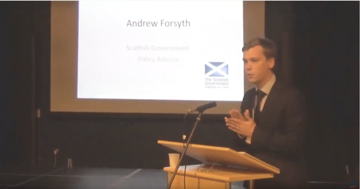 Andrew Forsyth of Scottish Government addresses the Highlands and Islands Financial Inclusion Partnership event