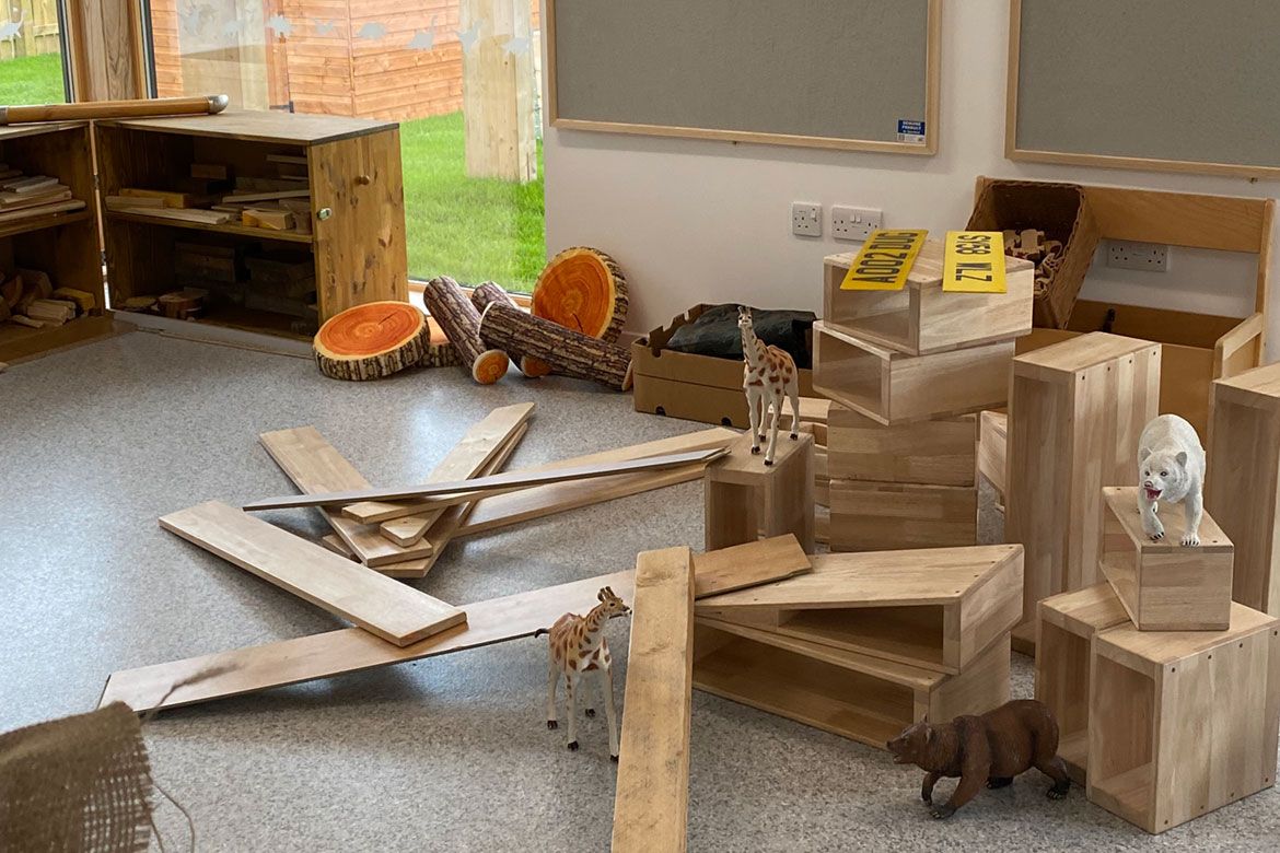 Natural play materials at Strathisla Children's Centre